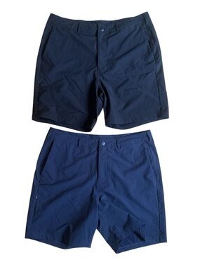 Cuts Quick Dry Chino Men's Performance Shorts 2 Pair Navy and Black 34